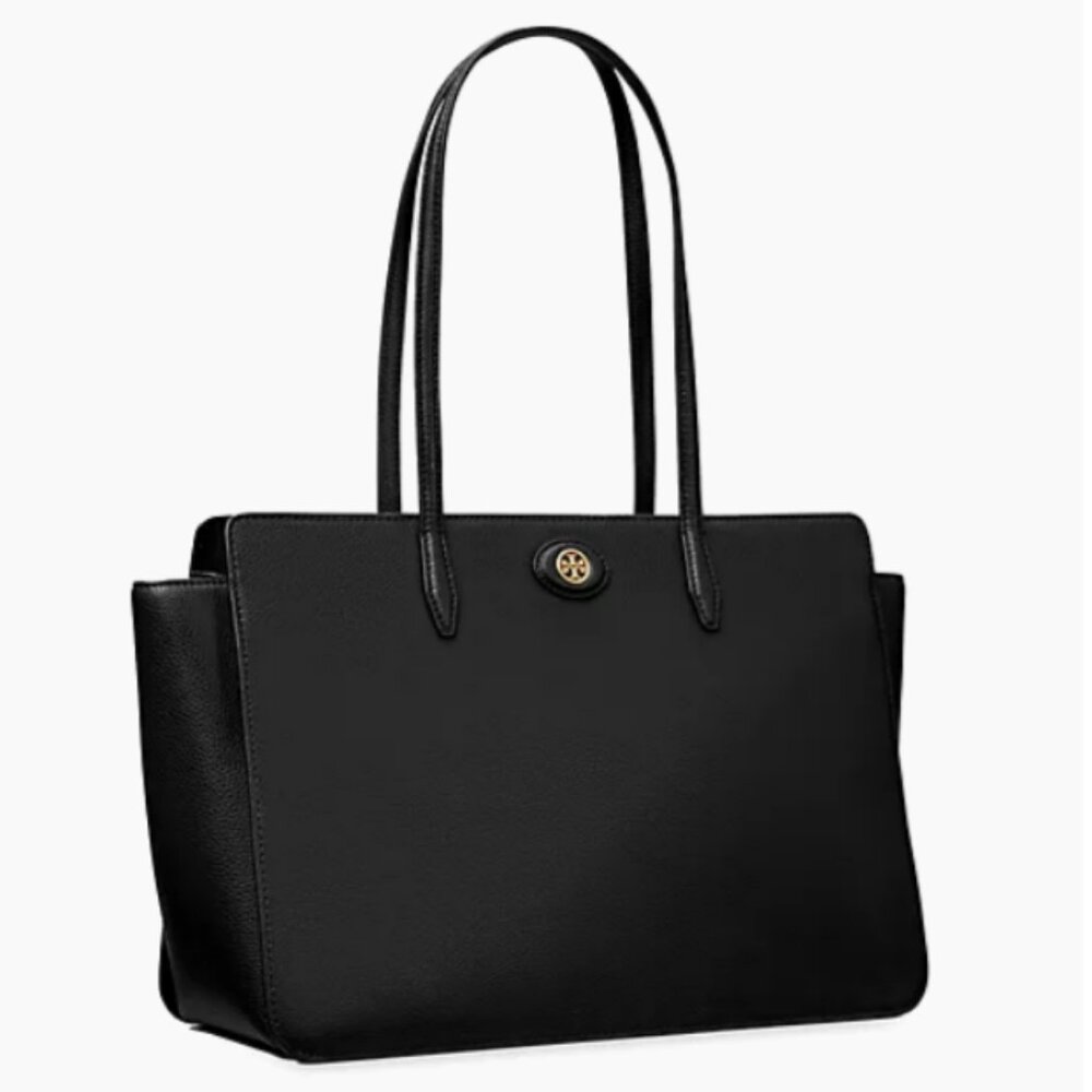 Tory Burch Leather Tote Bag Black - Picture 1 of 8